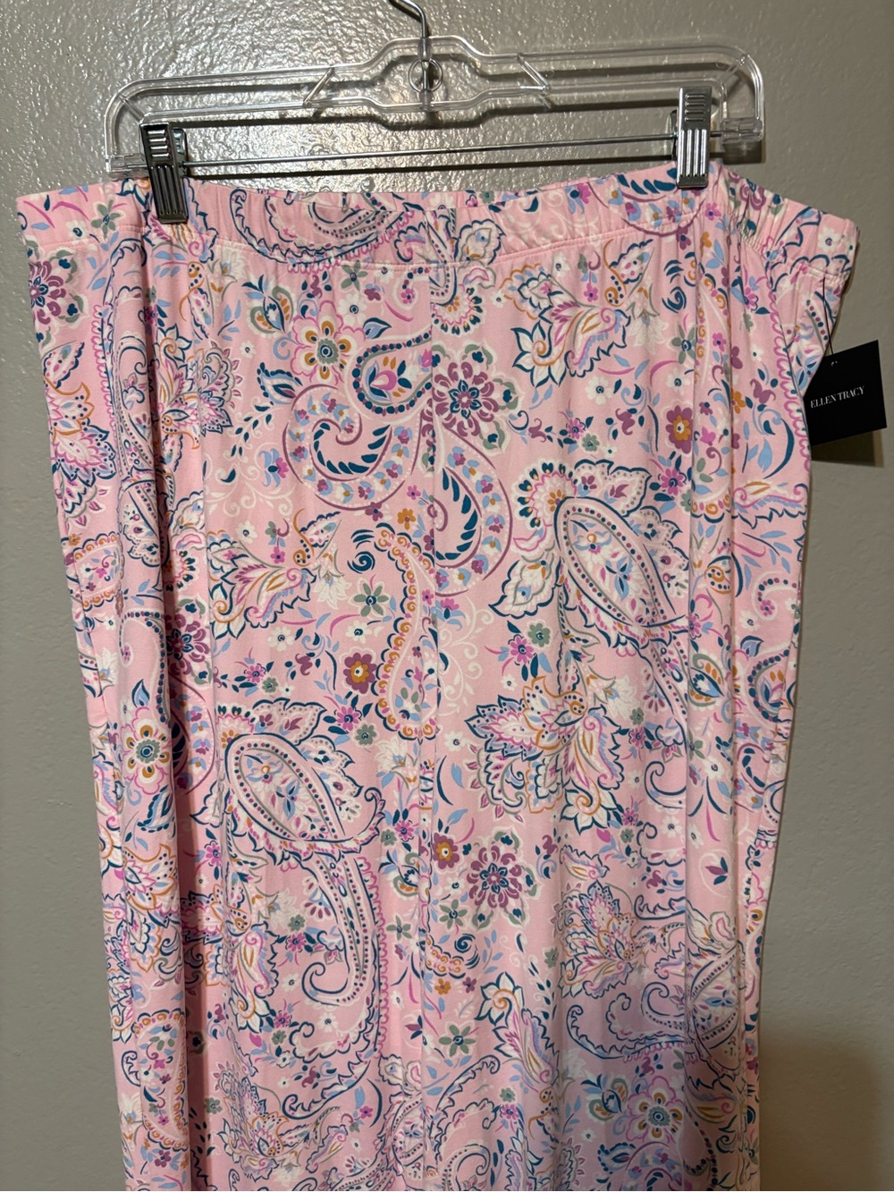 NWT Ellen Tracy Pink Paisley V-Neck Short Sleeve Pajama Set Size XL - Picture 8 of 16